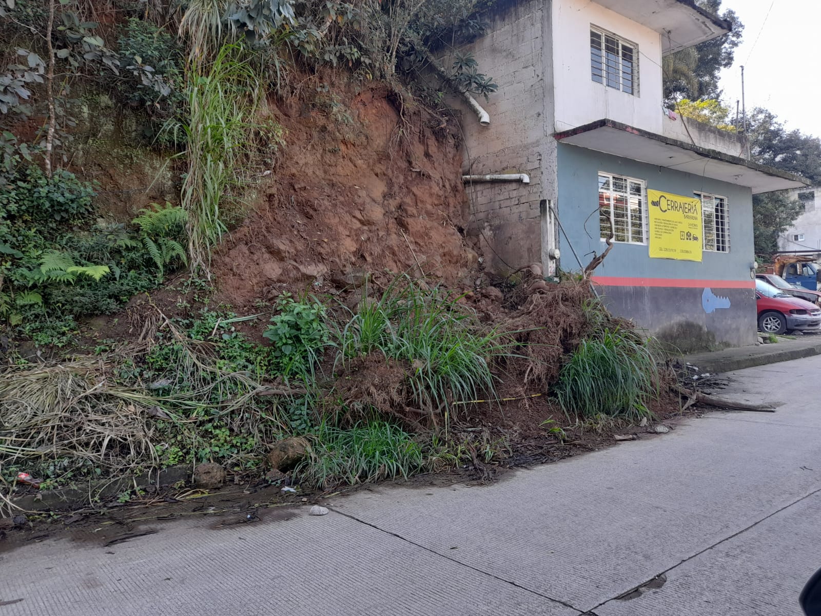 Deslave en Montes de Xalapa